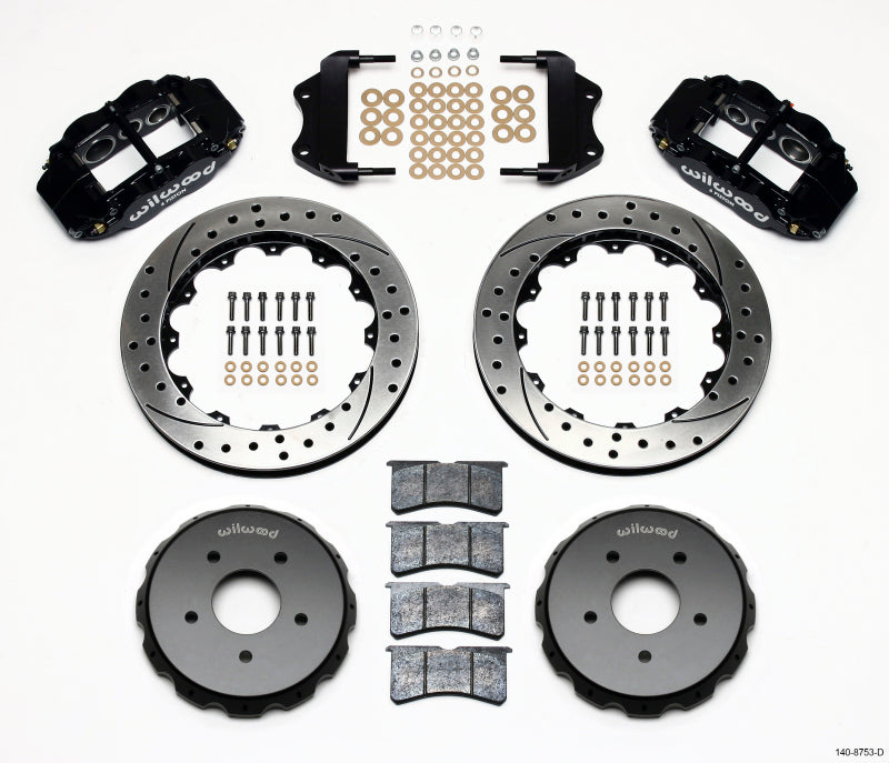 WIL Superlite Brake Kit - Wilwood Narrow Superlite 6R Front Hat Kit 13.06in Drilled 2004-2006 Pontiac GTO