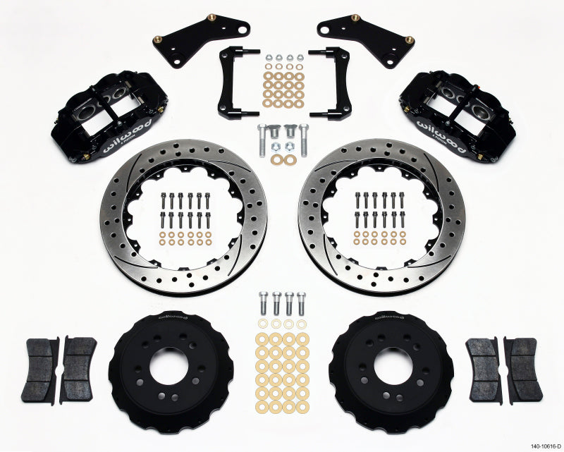 WIL Superlite Brake Kit - Wilwood Narrow Superlite 6R Front Hat Kit 13.06in Drilled 65-82 Corvette C2/C3