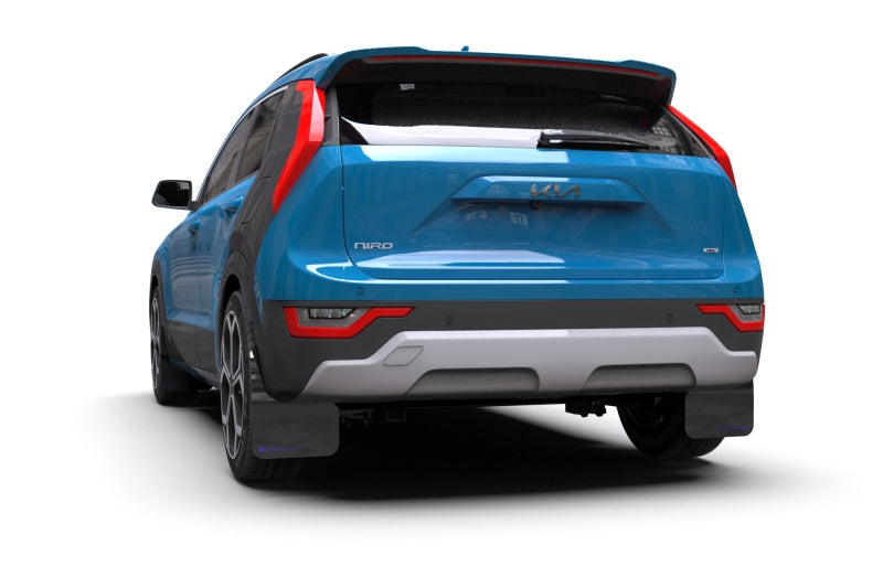 RAL UR Blk Flap/Blue Logo - Rally Armor 23-25 Kia Niro SG2 Black UR Mud Flap Blue Logo