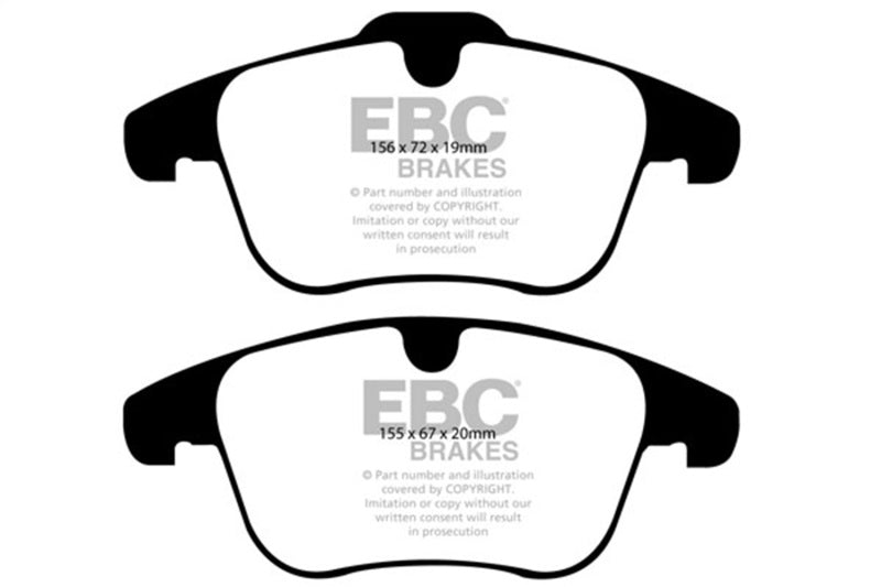 EBC Bluestuff Brake Pad Sets - EBC 2007-2012 Land Rover LR2 3.2L Bluestuff Front Brake Pads