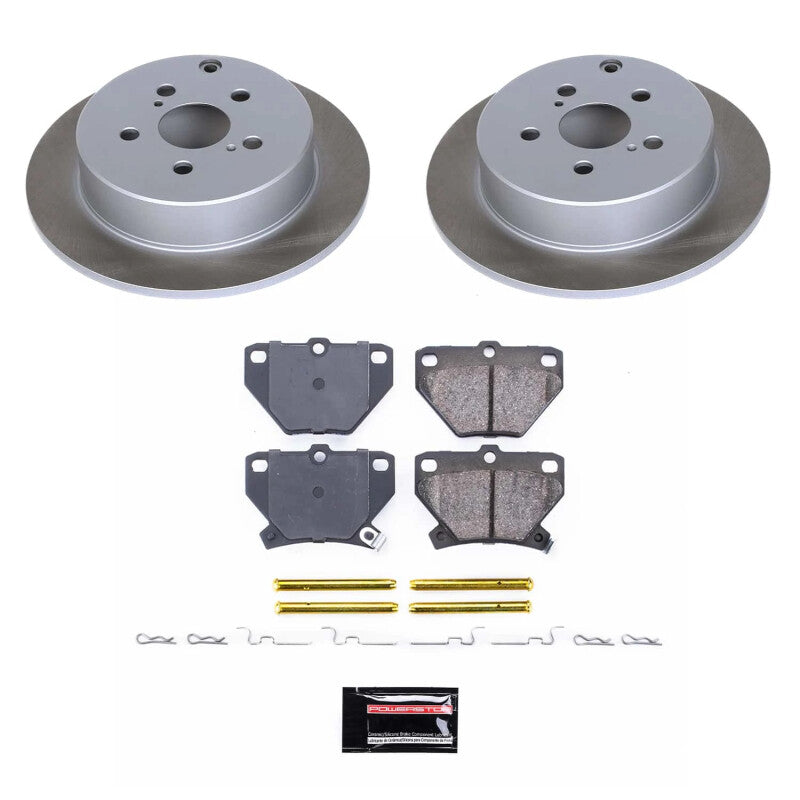 PSB Semi-Coated Rotor Kits - Power Stop 03-07 Toyota Matrix Rear Semi-Coated Rotor Kit