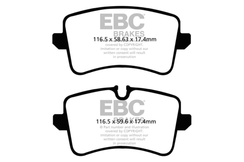 EBC Yellowstuff Brake Pad Sets - EBC 11 Audi A6 2.0 Turbo Yellowstuff Rear Brake Pads