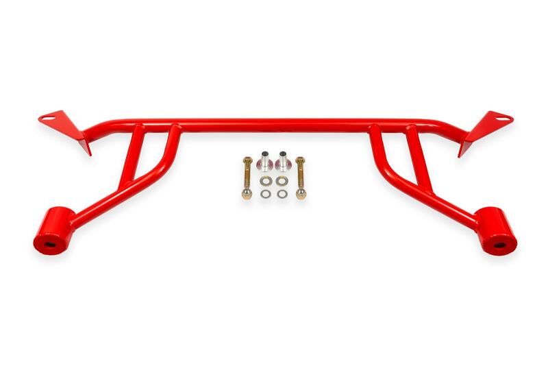 BMR Chassis Reinforcement Braces - BMR 24-25 Ford Mustang S650 Chassis Brace Front Subframe 4-point - Red