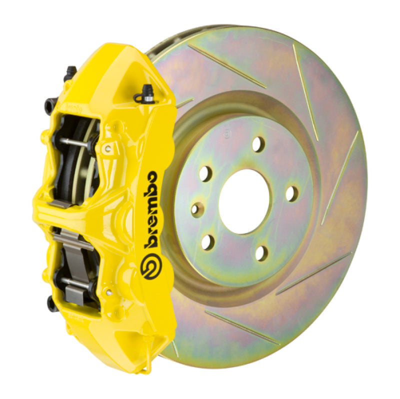 BRB Big Brake Kits - Brembo 10-15 Camaro V6 Front GT BBK 6 Piston Cast 355x32 1pc Rotor Slotted Type-1- Yellow