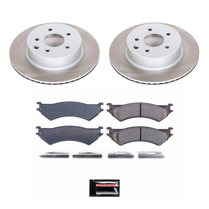 PSB Semi-Coated Rotor Kits - Power Stop 99-07 Ford E-350 Super Duty Rear Semi-Coated Rotor Kit