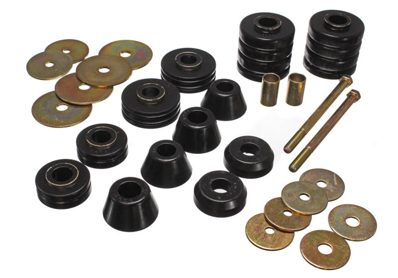 ES Body Mounts - Black - Energy Suspension 67-72 GM 3/4 Ton C-20/C2500 / 1 Ton C-30/C3500 2WD Black Body(cab) Mount Set