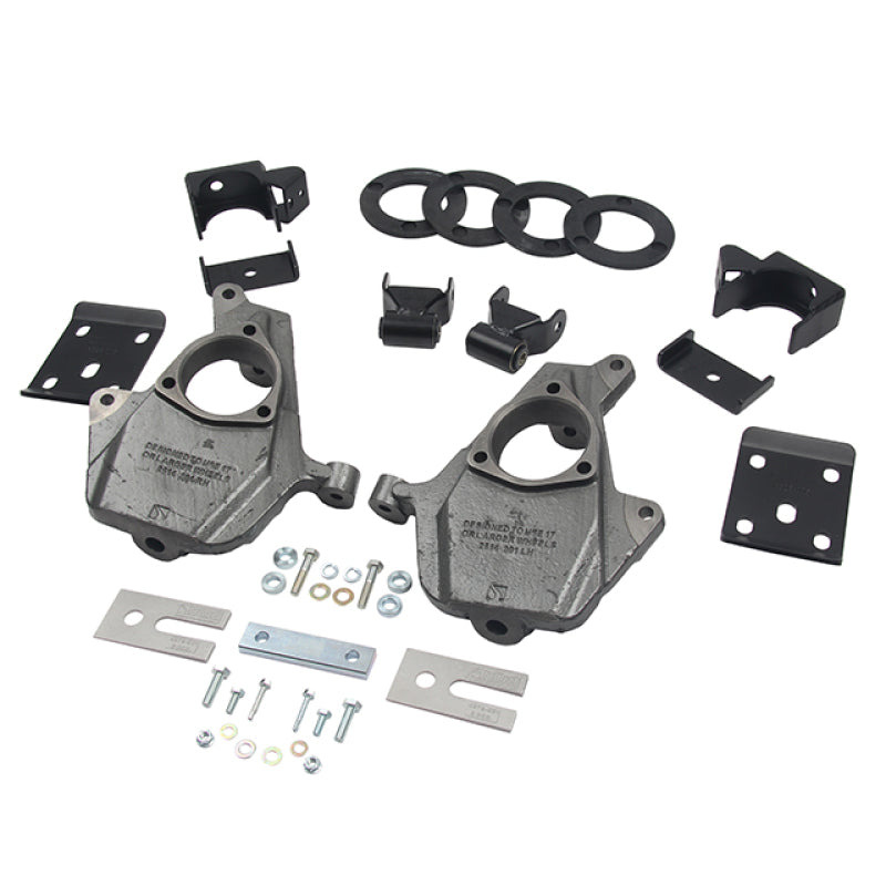 BT Lowering Kit - Belltech LOWERING KIT 16.5-17 Chevy Silverado Crew Cab 2WD 3-4F / 7R
