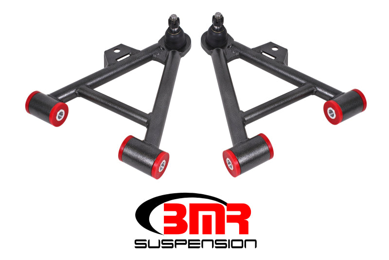 BMR Control Arms - BMR 79-93 Mustang Lower Non-Adj. A-Arms (Coilover Only) w/ STD. Ball Joint (Poly) - Black Hammertone