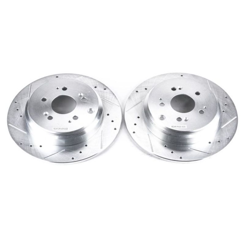 PSB Evolution Drill/Slot Rotor - Power Stop 07-13 Acura MDX Rear Evolution Drilled & Slotted Rotors - Pair