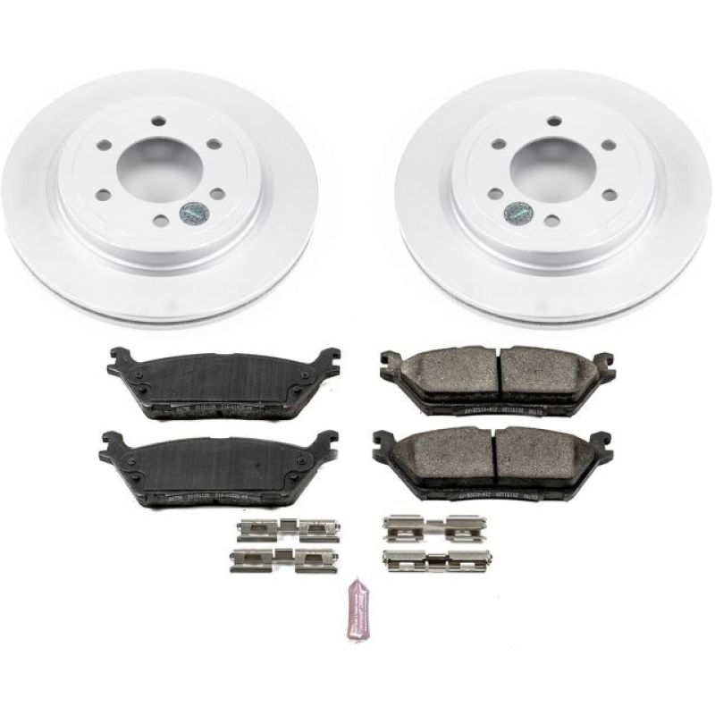 PSB Z17 Evolution Coated Kit - Power Stop 2018 Ford Expedition Rear Z17 Evolution Geomet Coated Brake Kit