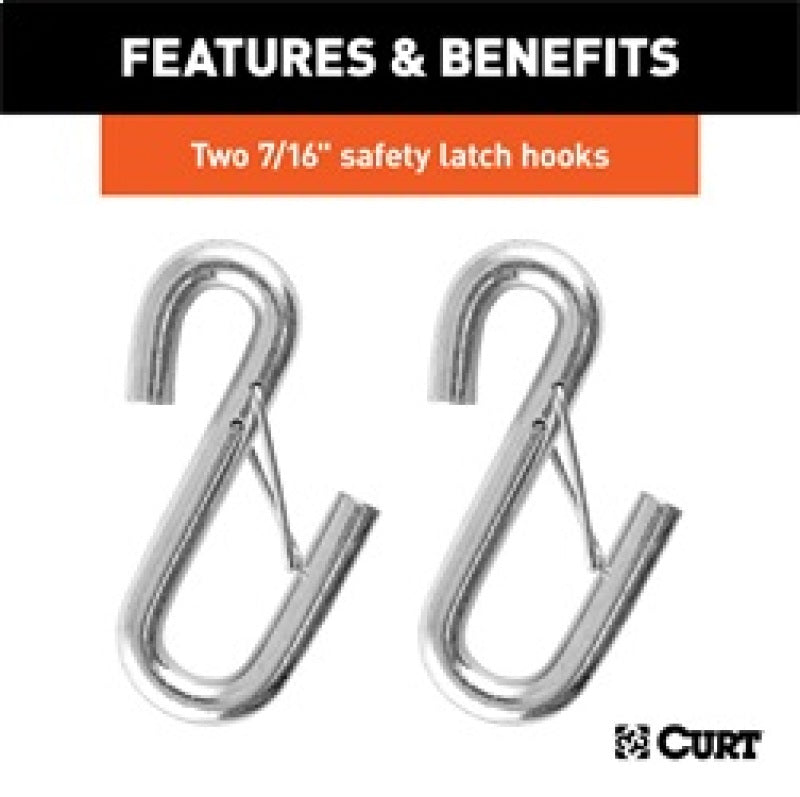 ROK Towing Solutions - RockJock Curt Towing Safety Cable Kit 44 1/2in Long w/ 2 Snap Hooks 5000lbs 2-Pack