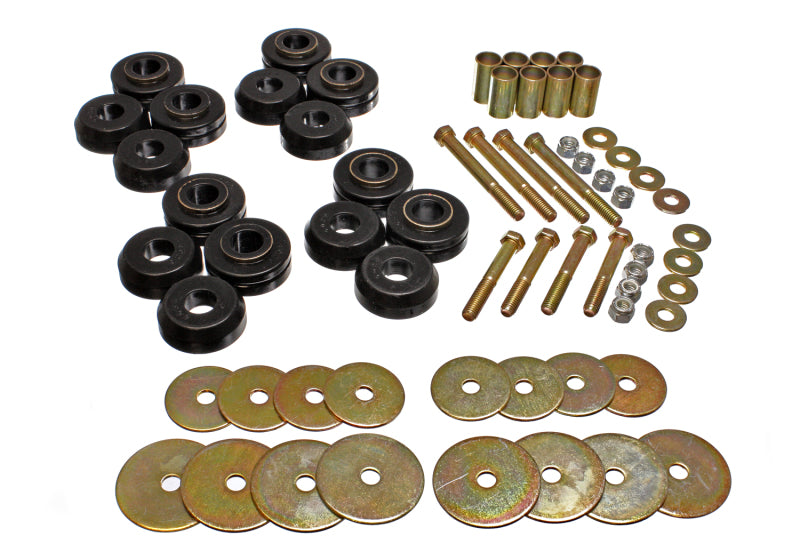 ES Body Mounts - Black - Energy Suspension Bronco Body Mount W/Hardware - Black