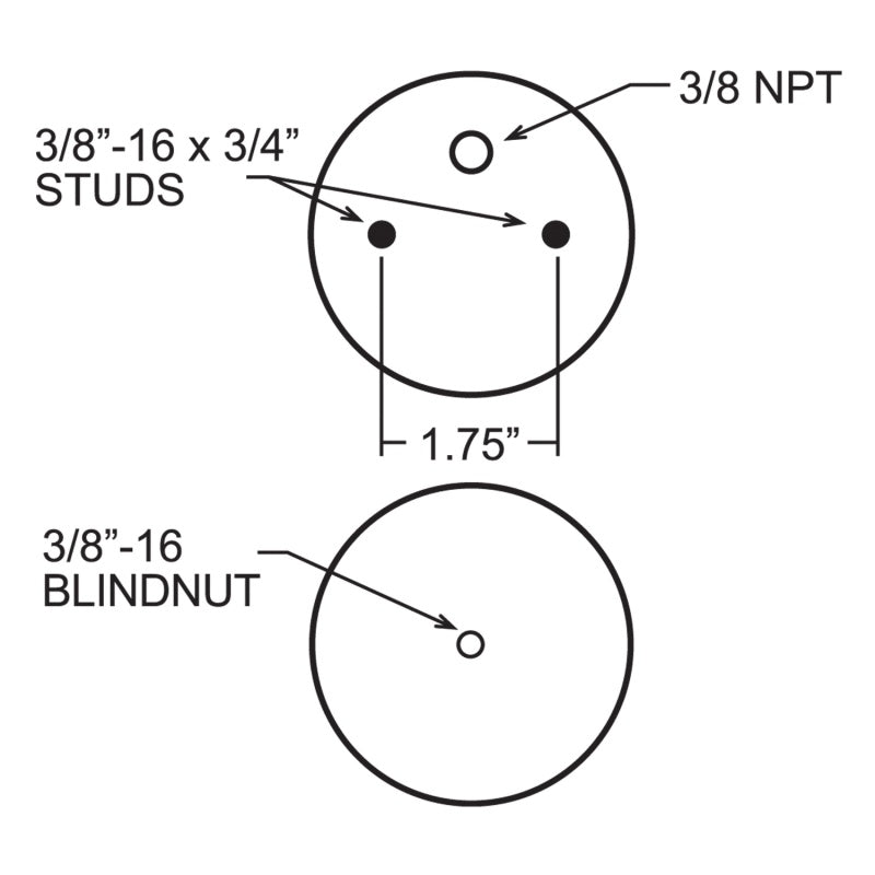 FIR Replacement Air Springs - Firestone Ride-Rite Replacement Air Helper Spring Rear 267CZ 1.5 (W217607703)