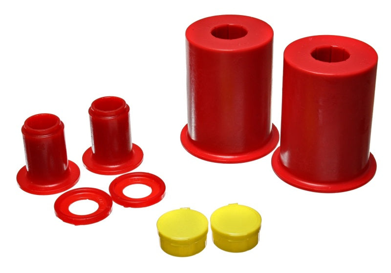 ES Cntrl Arm Bushings - Red - Energy Suspension 05-13 Ford Mustang Red Front Lower Control Arm Bushings (Must reuse outer metal sh