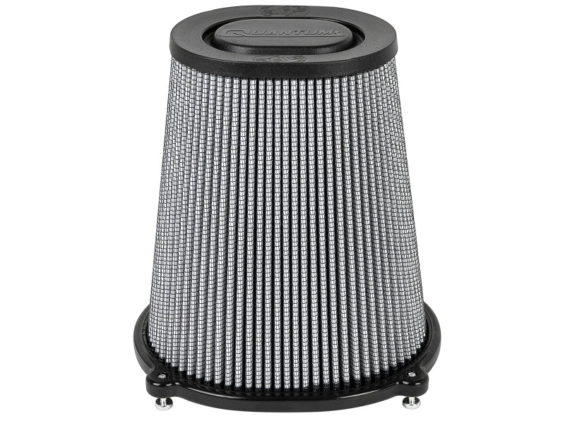 AFE Universal Pro Dry S Filter - aFe QUANTUM Intake Rplcmnt Air Filter (5-1/2x4-1/4)IN F x(8-1/2x7-1/4)IN B x(5-3/4x4-1/2)IN T x9IN H