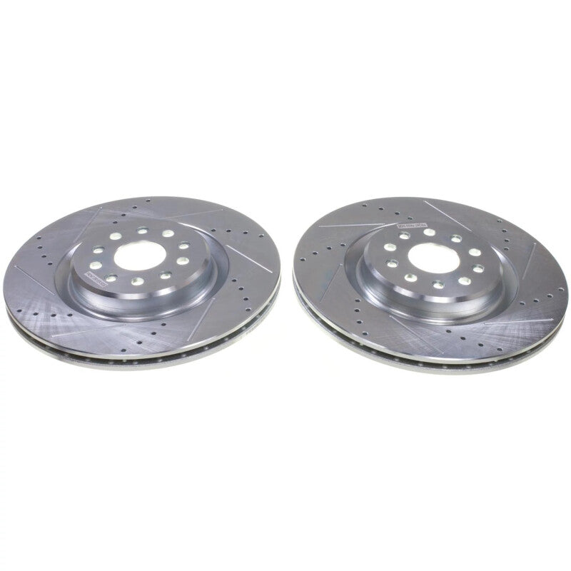 PSB Evolution Drill/Slot Rotor - Power Stop 22-24 Jeep Grand Cherokee (Brake Code BR8) Front Drilled & Slotted Rotor - Pair