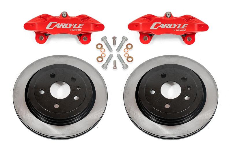 BMR Brake Kits for Conversions - Solid - BMR 97-04 Chevrolet Corvette C5 / 05-13 C6 Brake Kit For 15in Conversion Solid Rotors Red Calipers