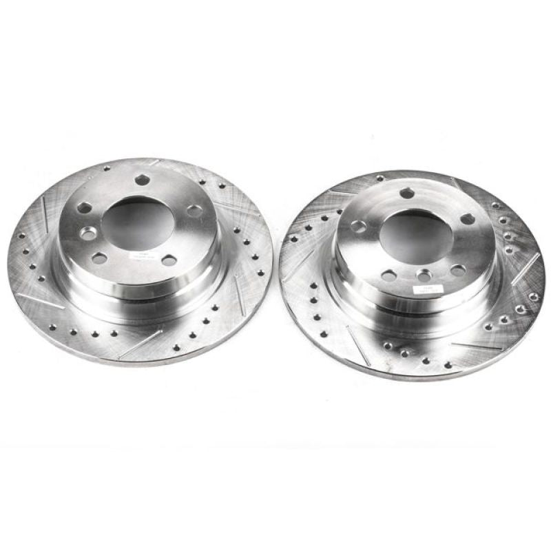 PSB Evolution Drill/Slot Rotor - Power Stop 92-98 BMW 318i Rear Evolution Drilled & Slotted Rotors - Pair