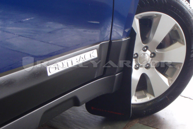 RAL UR Blk Flap/Rd Logo - Rally Armor 10-14 Subaru Outback Black UR Mud Flap w/ Red Logo