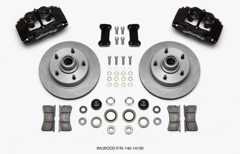 WIL Dynalite Brake Kit - Wilwood Forged Dynalite Front Kit 11.72in 1 PC Rotor&Hub Ford F100 1948-1956