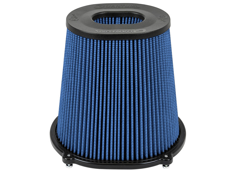 AFE Quantum Intakes - aFe Quantum Pro-5 R Air Filter Inverted Top - 5in Flange x 9in Height - Oiled P5R