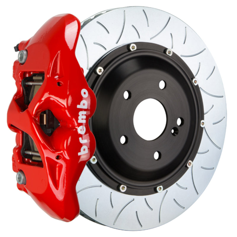 BRB Big Brake Kits - Brembo 08-13 BMW M3 (E90/E92/E93) Rear GT BBK 4 Piston Cast 380x28 2pc Rotor Slotted Type-3-Red