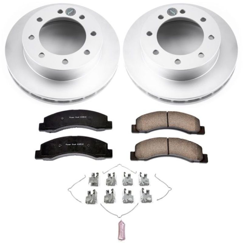 PSB Z17 Evolution Coated Kit - Power Stop 1999 Ford F-250 Super Duty Front Z17 Evolution Geomet Coated Brake Kit