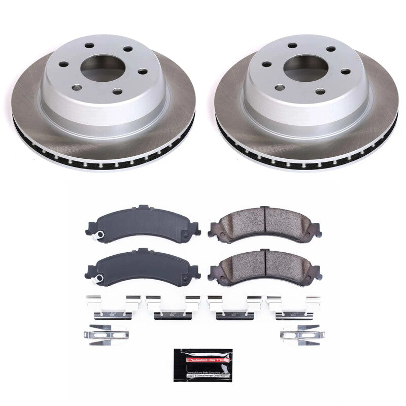 PSB Semi-Coated Rotor Kits - Power Stop 00-06 GMC Yukon XL 1500 Rear Semi-Coated Rotor Kit