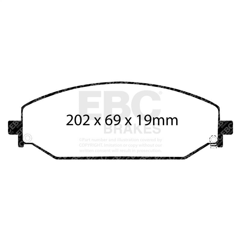 EBC Ultimax2 Brake Pad Sets - EBC 2019+ Ram Trucks 1500 (DT) Ultimax Front Brake Pads