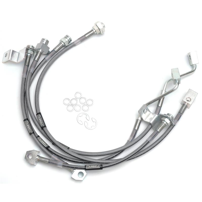 RUS Brake Line Kits - Russell Performance 99-06 Ford Excursion 4WD with 4in-5.5in lift Brake Line Kit