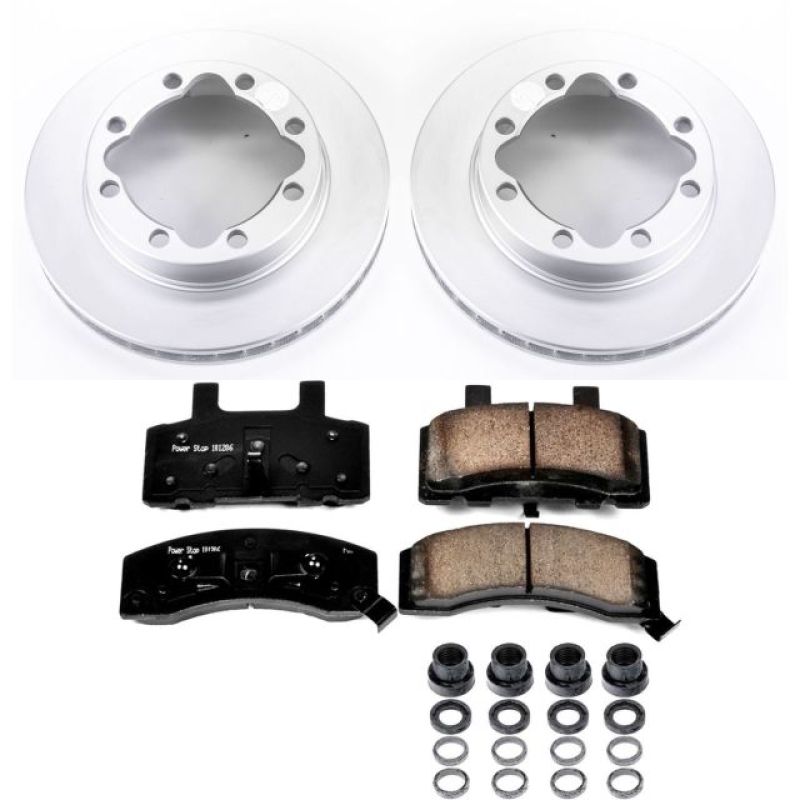 PSB Z17 Evolution Coated Kit - Power Stop 94-99 Chevrolet K1500 Suburban Front Z17 Evolution Geomet Coated Brake Kit