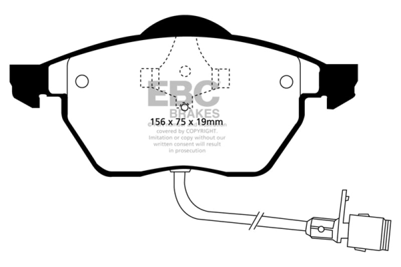 EBC Ultimax2 Brake Pad Sets - EBC 92-94 Audi 100 2.8 Ultimax2 Front Brake Pads