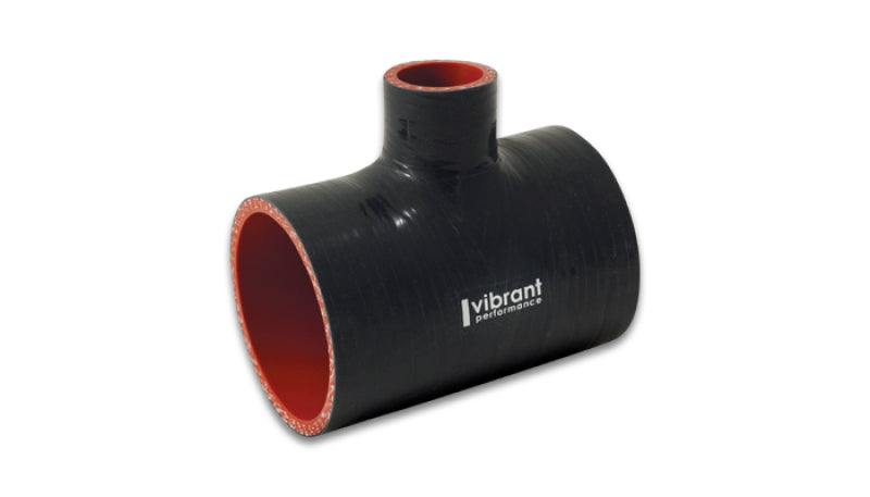 VIB 4 Ply Hoses - Vibrant Silicone T-Hose Coupler Hose ID 2.50in Overall Length 4in Branch ID 1in