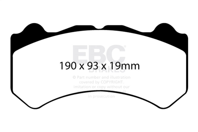 EBC Bluestuff Brake Pad Sets - EBC 08-11 Nissan GT-R (R35) 3.8 Twin Turbo (Cast Iron Rotors) Bluestuff Front Brake Pads