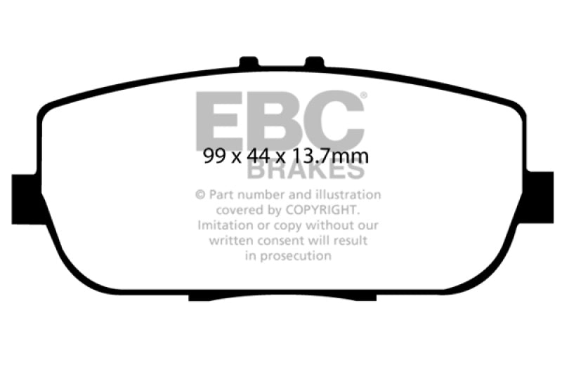 EBC Yellowstuff Brake Pad Sets - EBC 06-15 Mazda Miata MX5 2.0 Yellowstuff Rear Brake Pads