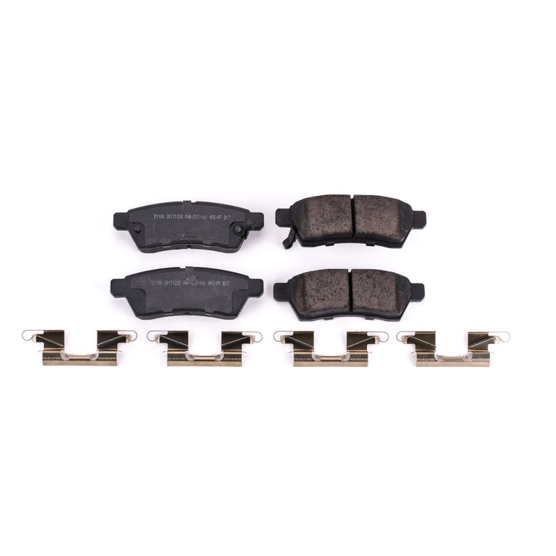 PSB Z17 Evolution Brake Pads - Power Stop 05-19 Nissan Frontier Rear Z17 Evolution Ceramic Brake Pads w/Hardware