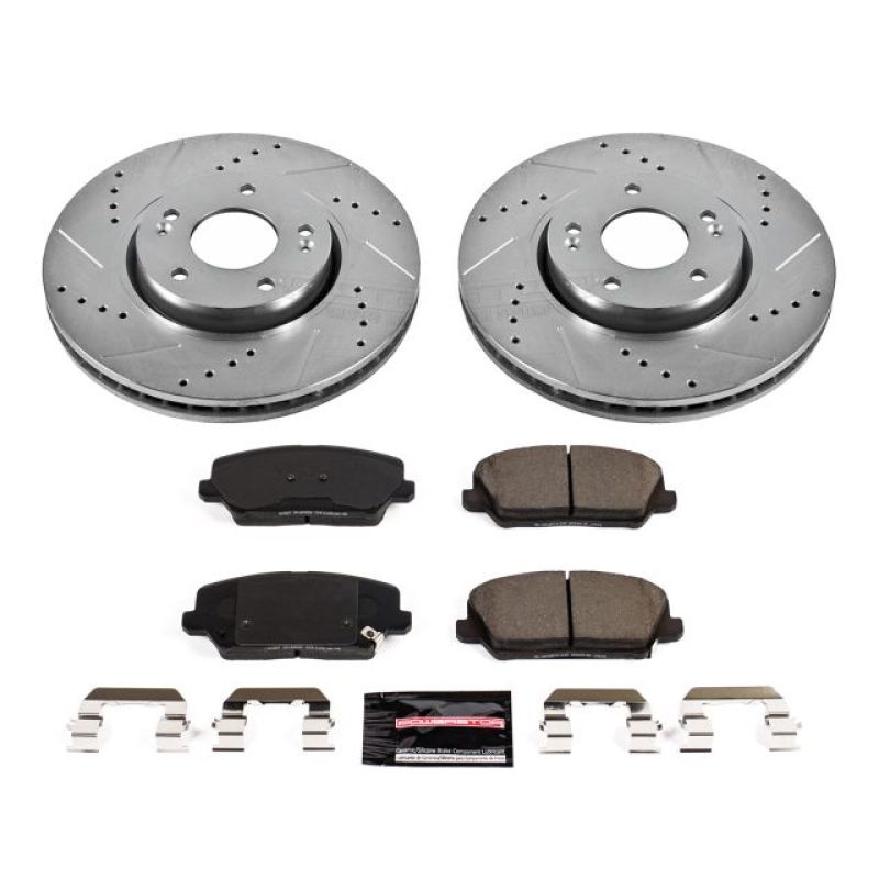 PSB Z23 Evolution Kit - Power Stop 16-17 Hyundai Veloster Front Z23 Evolution Sport Brake Kit