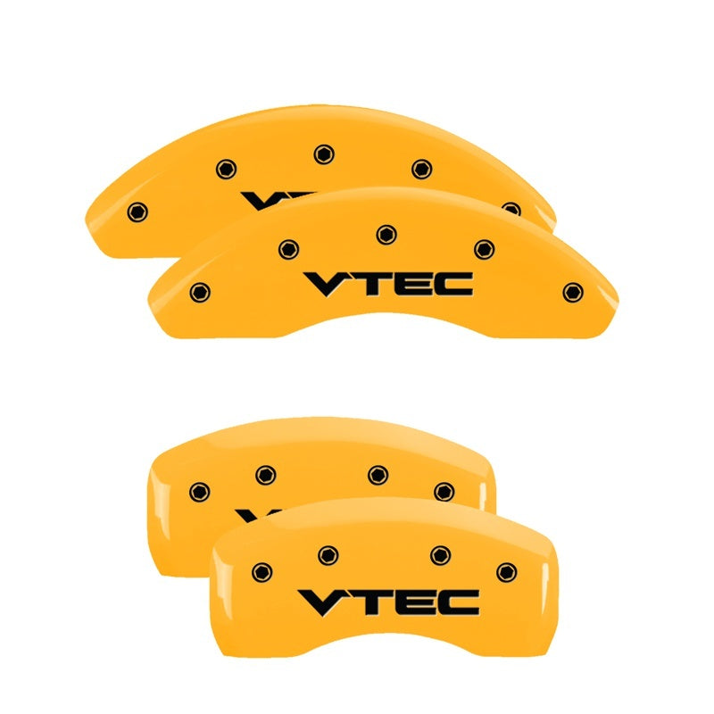 MGP Caliper Covers 4 Logo - MGP 4 Caliper Covers Engraved Front & Rear Vtech Yellow finish black ch