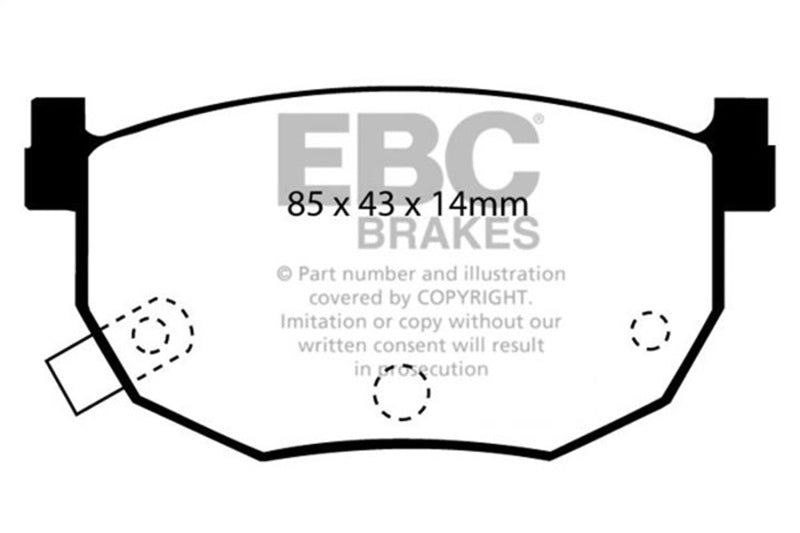 EBC Greenstuff Brake Pad Sets - EBC 99-01 Hyundai Elantra 2.0 Greenstuff Rear Brake Pads