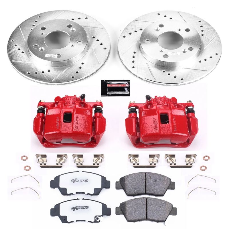 PSB Z26 Street Kit w/Cals - Power Stop 13-15 Acura ILX Front Z26 Street Warrior Brake Kit w/Calipers
