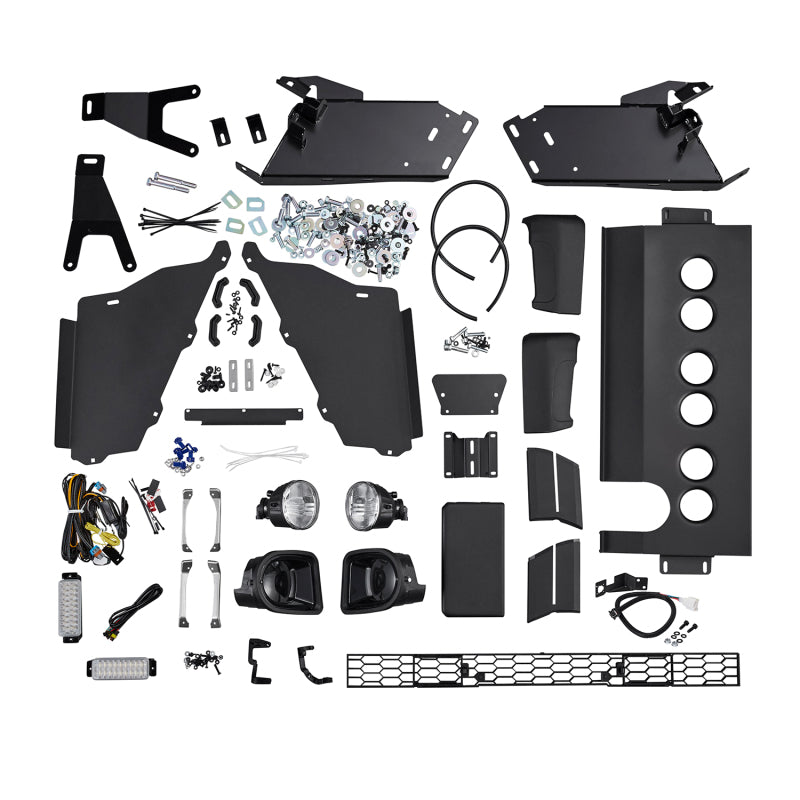 ARB Summit Bull Bars - ARB Summit Combar Textured Fogii Tacoma w/ Camera Relocation Kit