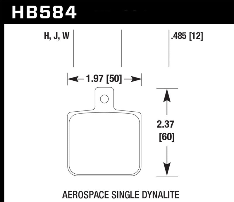 HAWK HPS 5.0 Brake Pad Sets - Hawk Aerospace Single Dynalite HPS 5.0 Street Brake Pads