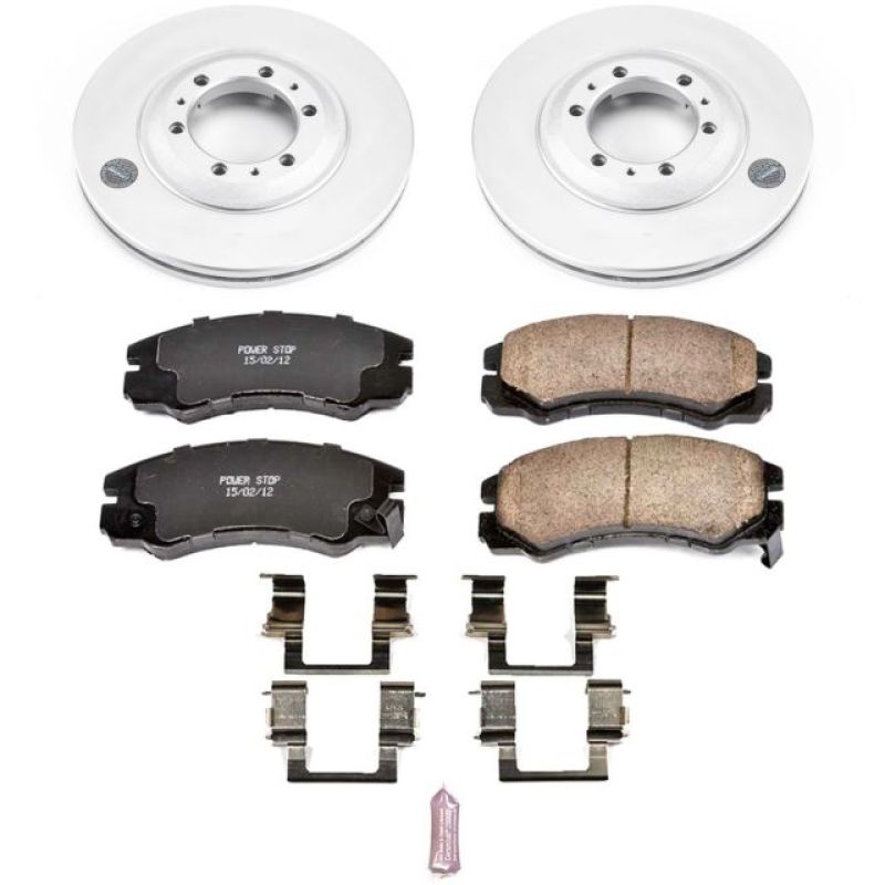 PSB Z17 Evolution Coated Kit - Power Stop 96-99 Acura SLX Front Z17 Evolution Geomet Coated Brake Kit