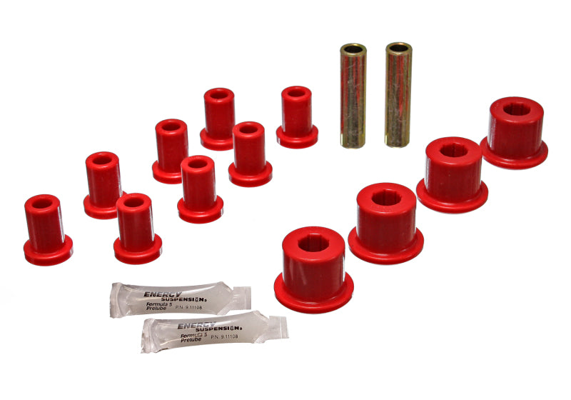 ES Spring/Shackle Bush - Red - Energy Suspension Rear Spring And Shackle Bushing - Red