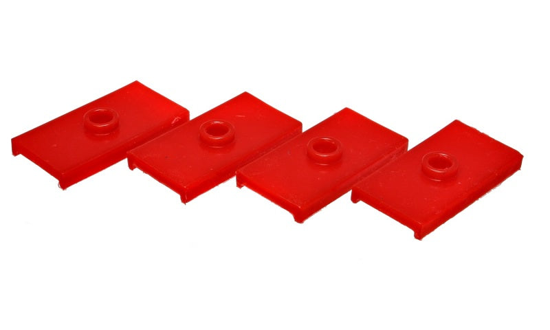 ES Leaf Spring Pads - Red - Energy Suspension 62-80 MG MGB Red Rear Leaf Spring Pad Set