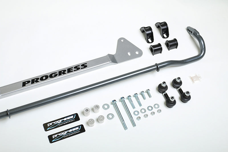 PRG Rear Sway Bars - Progress Tech 92-95 Honda Civic Rear Sway Bar (22mm - Adjustable) Incl Bar Brace and Adj End Links