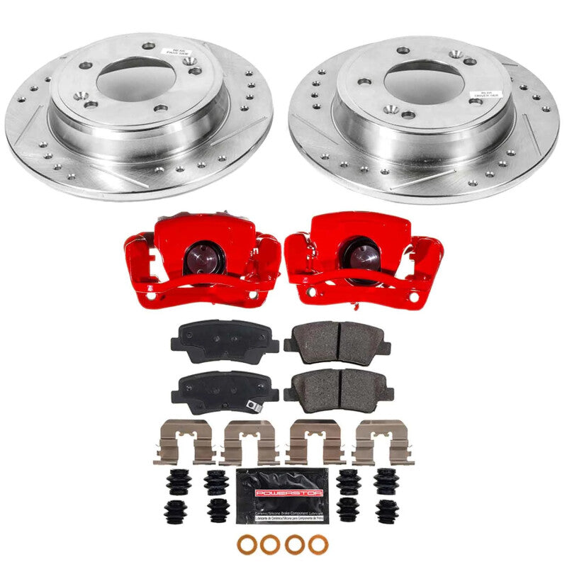 PSB Z23 Evolution Kit w/Cals - Power Stop 17-19 Kia Soul Rear Z23 Evolution Kit w/Calipers