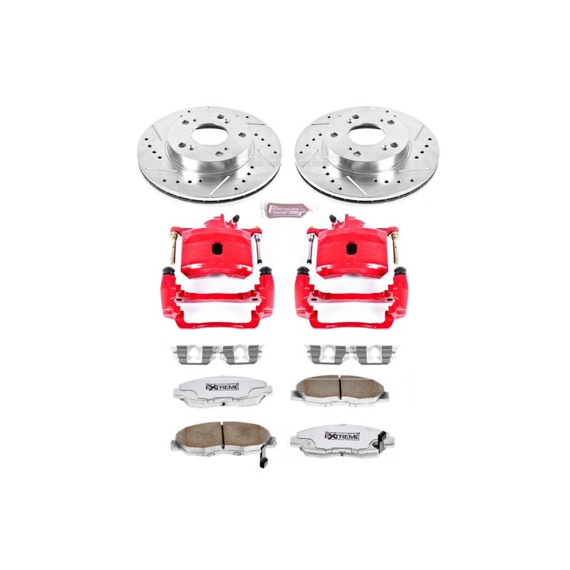 PSB Z26 Street Kit w/Cals - Power Stop 06-11 Honda Civic Front Z26 Street Warrior Brake Kit w/Calipers