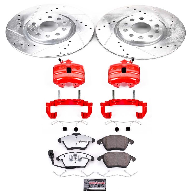 PSB Z26 Street Kit w/Cals - Power Stop 06-09 Audi A3 Front Z26 Street Warrior Brake Kit w/Calipers