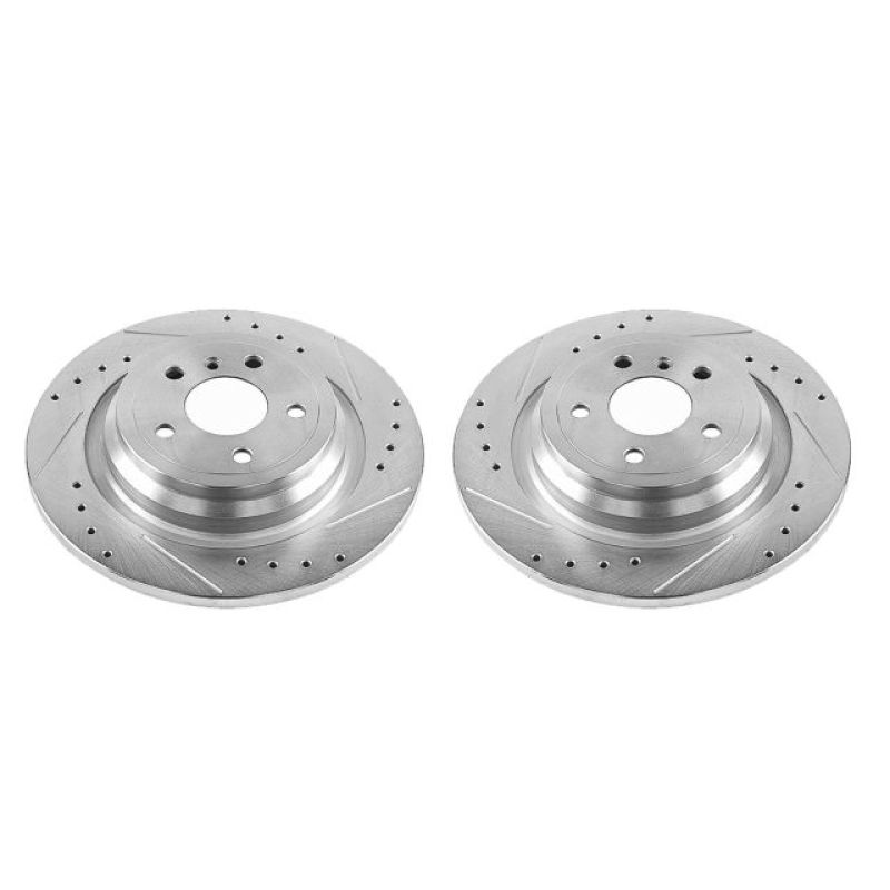 PSB Evolution Drill/Slot Rotor - Power Stop 16-17 Mercedes-Benz GLE300d Rear Evolution Drilled & Slotted Rotors - Pair
